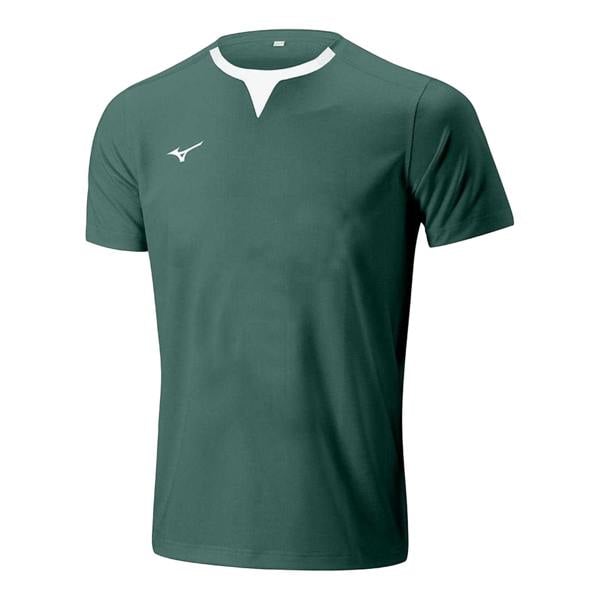 Mizuno Mens Authentic Logo Training Rugby Shirt - Bottle Green - 