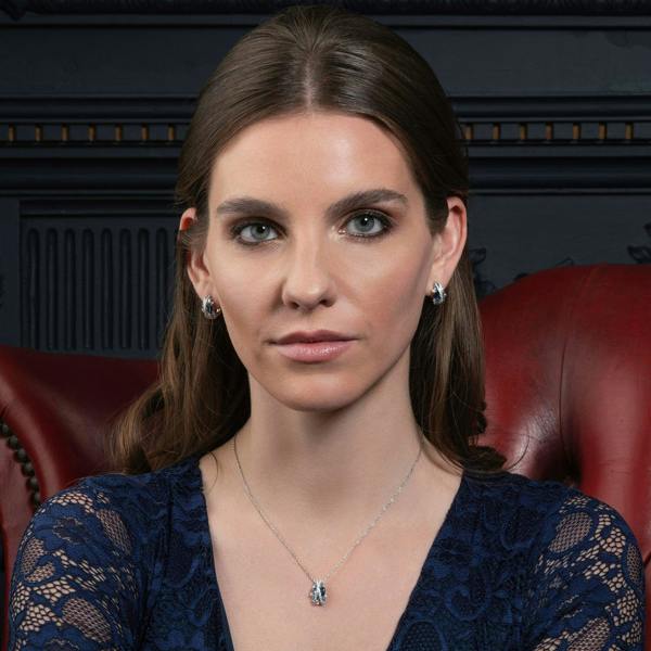 925 Sterling Silver Elegant Blue Pendant Necklace for Women - namana.london