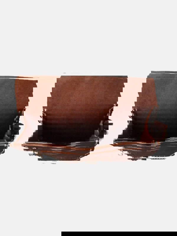 Berber Leather The Temara Large Saddle Bag in Dark Brown