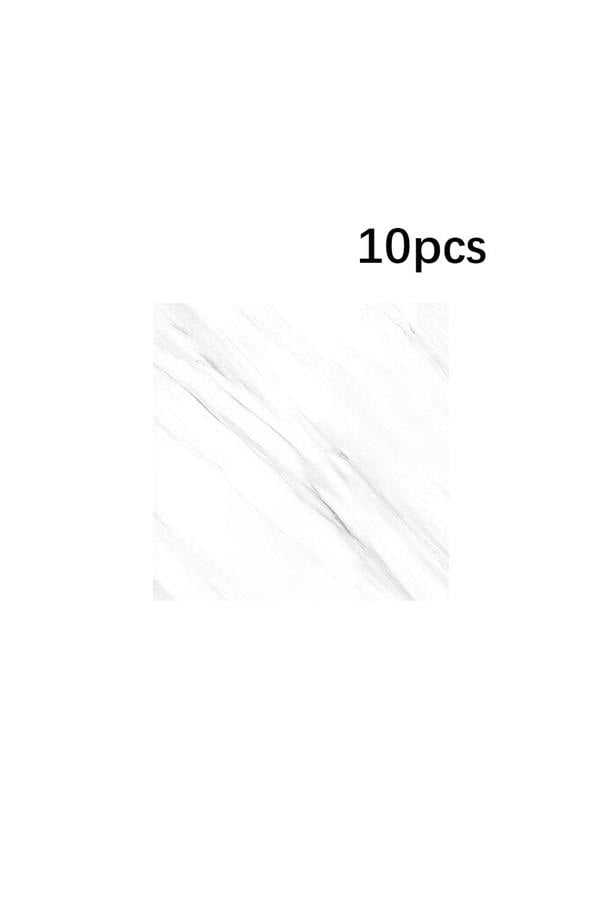 Living and Home 10pcs Self-Adhesive Volakas White Marble PVC Wallpapers, 40x40cm