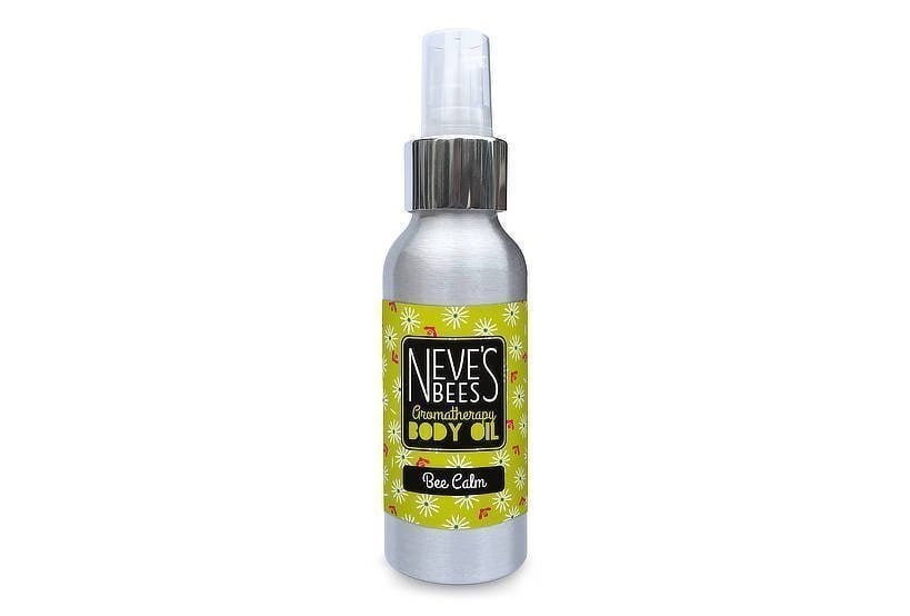 Bee Calm body oil from Neve's Bees. With pump dispenser