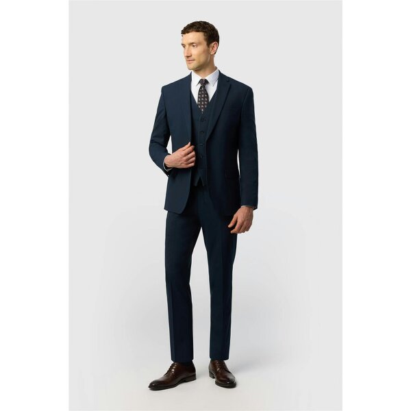 Limehaus Tailored Fit Navy Stretch Jacket