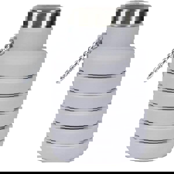 Trespass Vavo Foldable Silicone Water Bottle - Platinum - 
