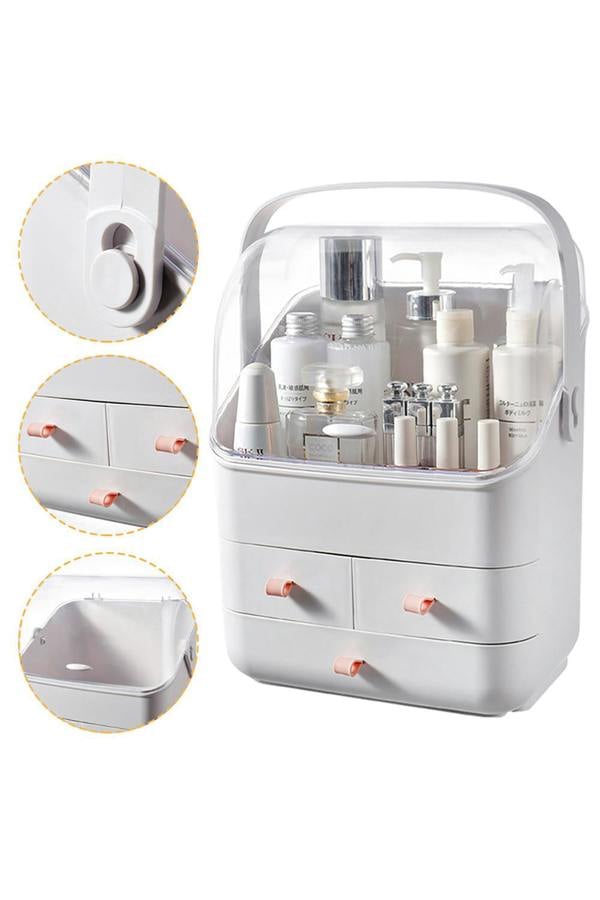 Living and Home Cosmetic Organizer Skincare Display Box With 3 Drawers