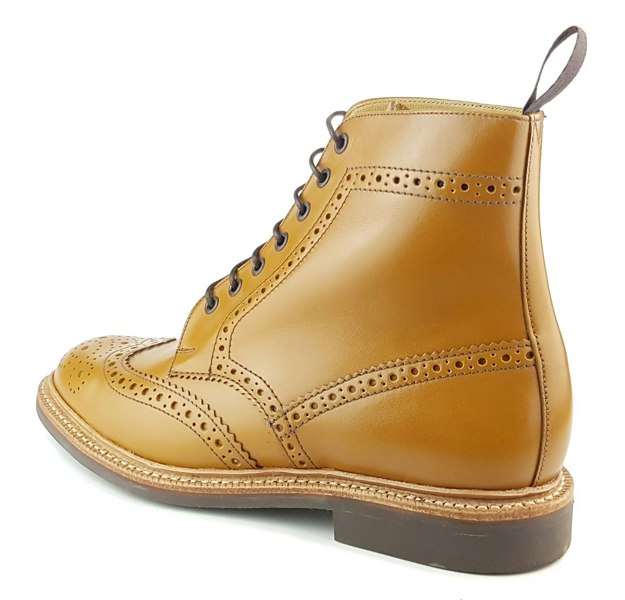 Charles Horrel England CH2009 Brogue Leather Welted Lace Mens Commando Boots