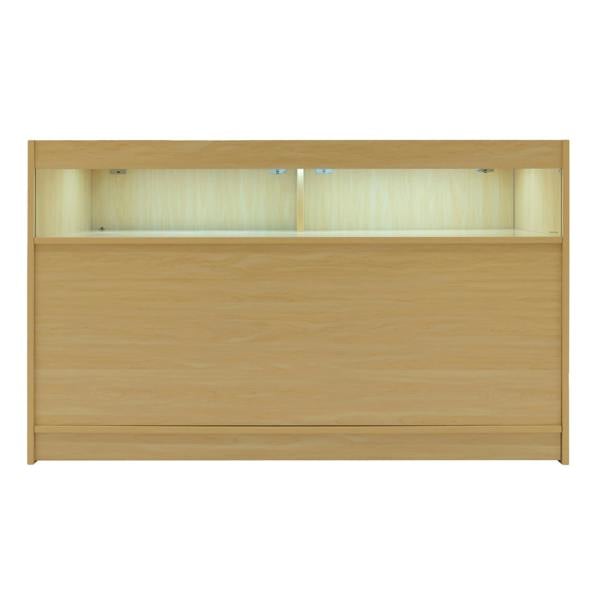 Maple LED shop counter set featuring a sleek design, illuminated display area, and smooth texture, ideal for retail environments