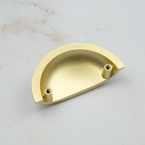 Handle & Home Brushed Brass Contemporary Handles and Coordinating Knobs