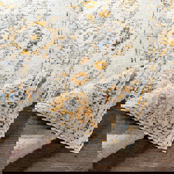 Livabliss Floransa-Vintage Beige Grey Blue Yellow Traditional Boho Rug