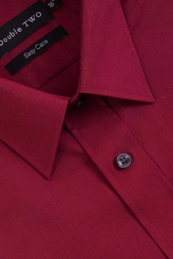 Burgundy Classic Easy Care Long Sleeve Shirt