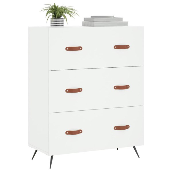 Berkfield Chest of Drawers White 69.5x34x90 cm Engineered Wood