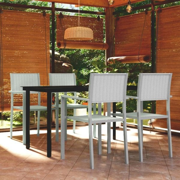 Berkfield 5 Piece Garden Dining Set White