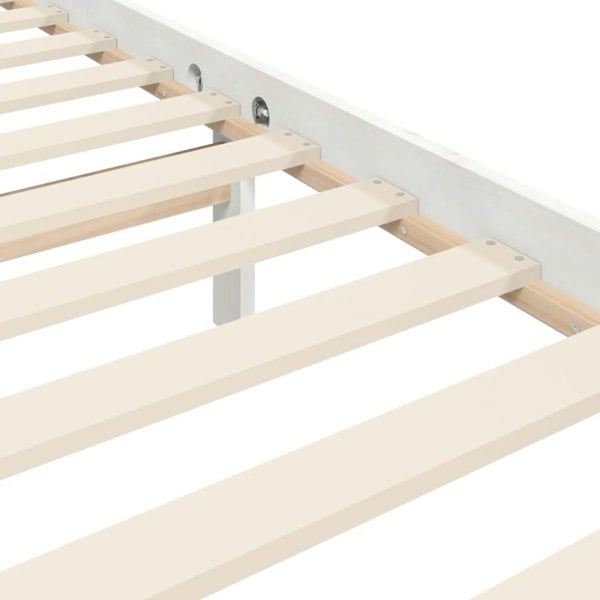 Berkfield Bed Frame with Headboard White 200x200 cm Solid Wood