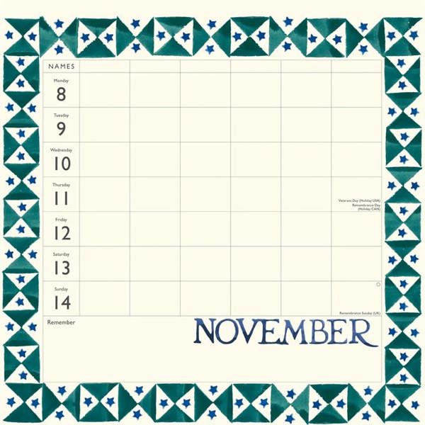 Emma Bridgewater, Sponged Family Organiser 2027, Family Planners, Week To View, Lifestyle, Gift