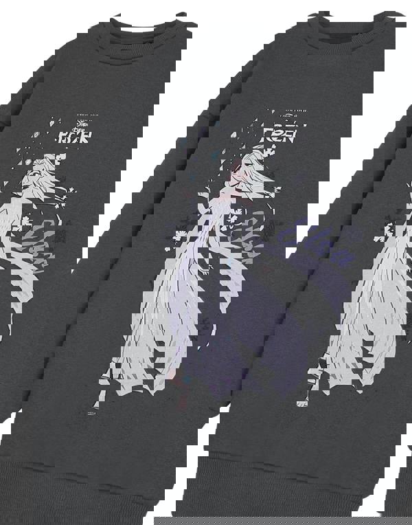 Disney Frozen Girls Grey Elsa Sweatshirt