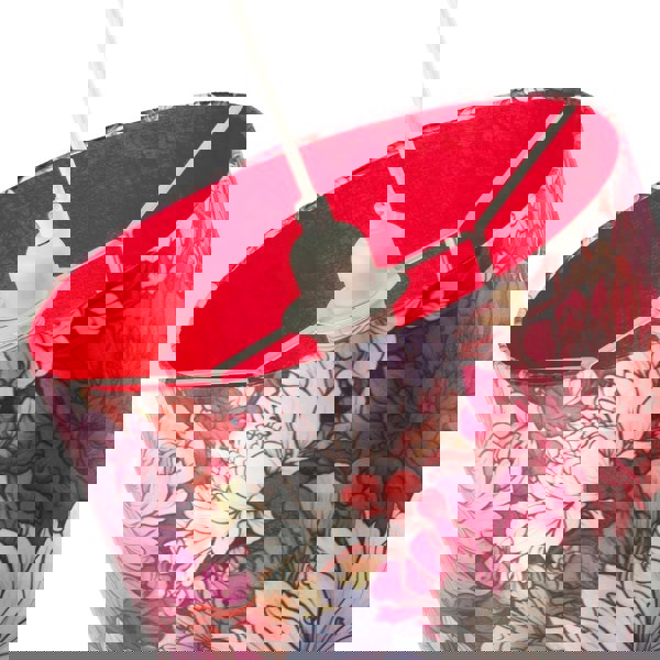 Classic Red Lilac and Pink Chrysanthemum Japanese Style Lamp Shade Image 5