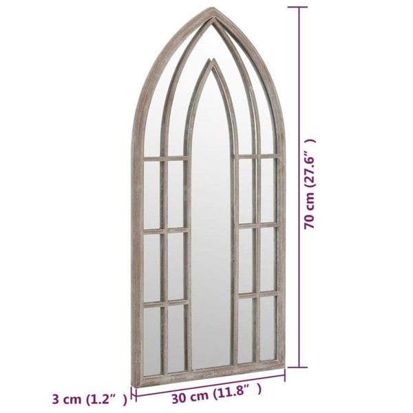 Berkfield Garden Mirror Sand 70x30 cm Iron for Outdoor Use