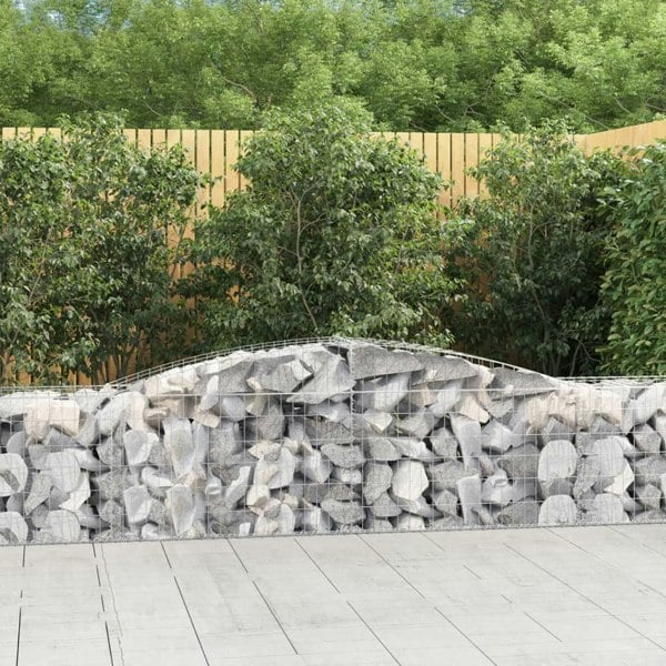 Berkfield Arched Gabion Baskets 25 pcs 400x50x60/80 cm Galvanised Iron