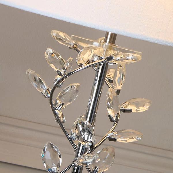 Lighting Collection Chrome & Glass Table Lamp
