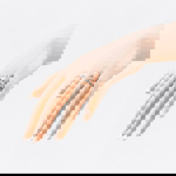 T. H. Baker Platinum Certified 3.45ct Brown Pink Cushion Cut Lab Grown Diamond Ring HLM505-HACC13