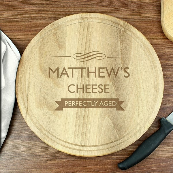 Personalised Memento Company Personalised Perfectly Aged Round Chopping Board