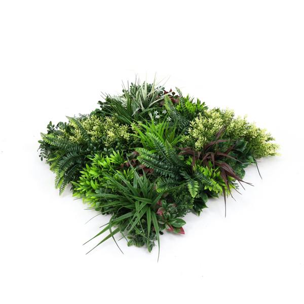 Premium Artificial Plants Green Wall Panel 50 x 50cm - Carnival A - Evergreenery