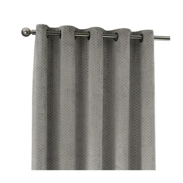 Furn Neptune Velvet Eyelet Curtains - Silver - 