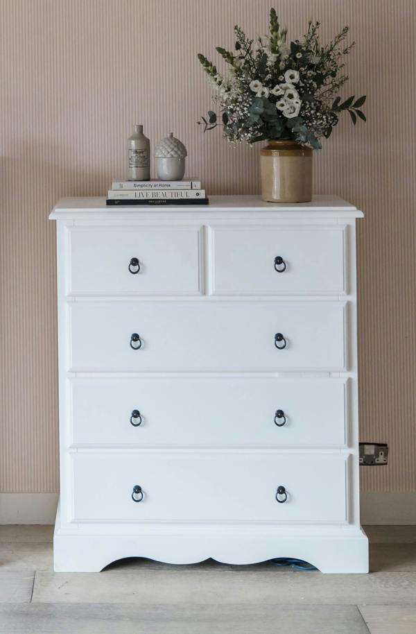Statement Furniture Romance Chest of Drawers 2 over 3 Bedroom Storage Assembled