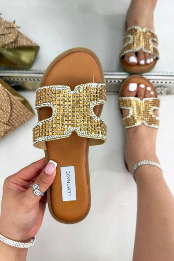 Sparkle Glow Halo Cut-Out Sliders Gold