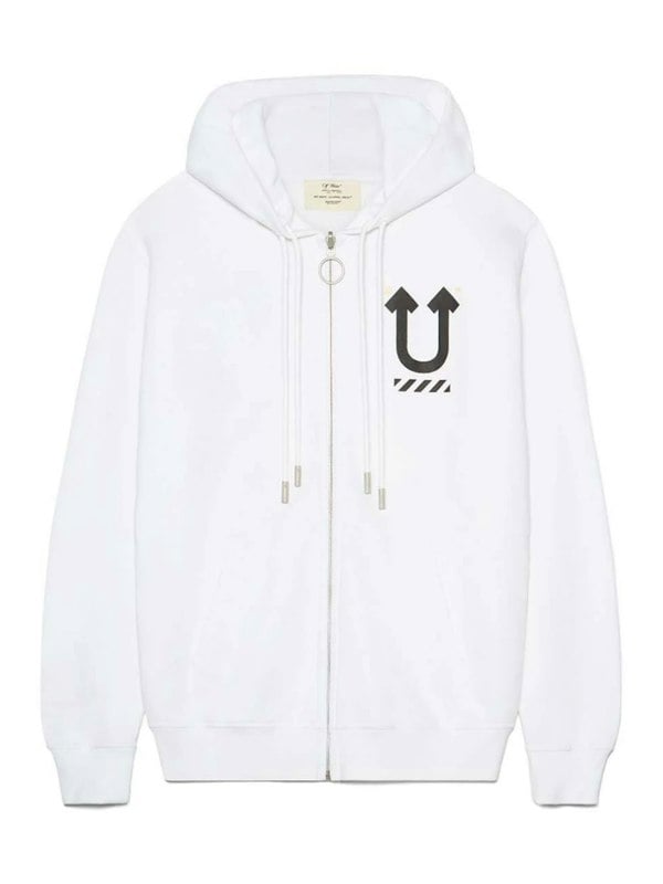 Off-White x Undercover Skeleton Crossover Reversible Zip Hoodie – White