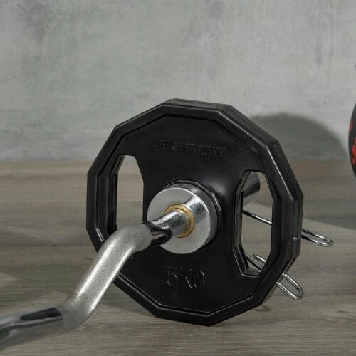 Bobobiy Olympic Weight Plates Set, Metal and Rubber Bumper Plates Weights Discs with 2"/5cm Holes, 2 x 5kg, Black