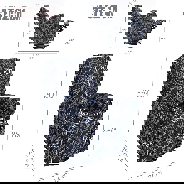 Furniture One Recliner Armchair, 360° Swivel Single Sofa with Adjustable Backrest and Footrest - Navy