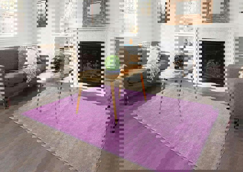 Smart Living Polyester Shaggy Rug - Lilac