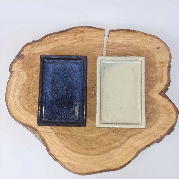 15cm Glazed Bonsai Pot Drip Tray | Rectangle - Yorkshire Bonsai