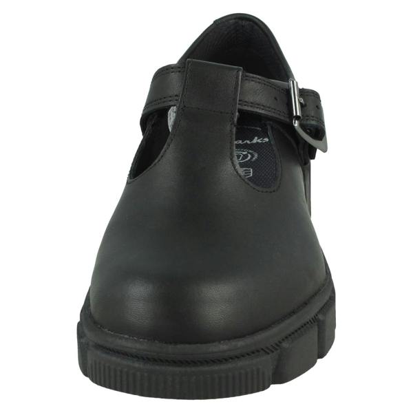 Clarks Girls Clarks Chunky Sole T-Bar School Shoes Evyn Bar Y