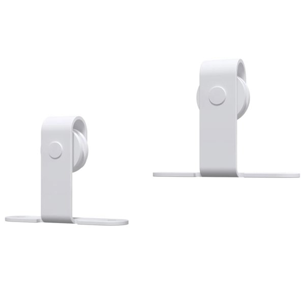 Berkfield Mini Sliding Cabinet Door Kit Carbon Steel White 183 cm