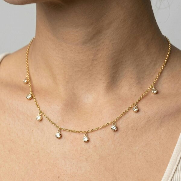 Uchi & Soto Enso Gold Circle Stone Necklace