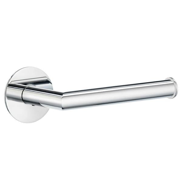 Polished chrome toilet roll holder