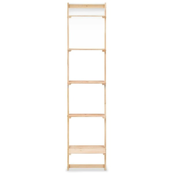 Berkfield Ladder Wall Shelf Cedar Wood 41.5x30x176 cm