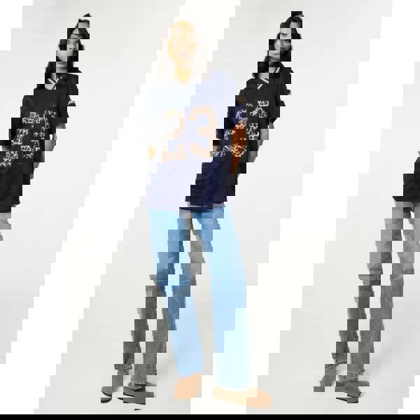 Pink Vanilla Leopard Detail Sports Jersey