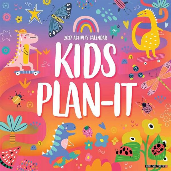 Kids Plan It Activity Calendar 2027, Wall Calendars, Month To View, Family, Gift