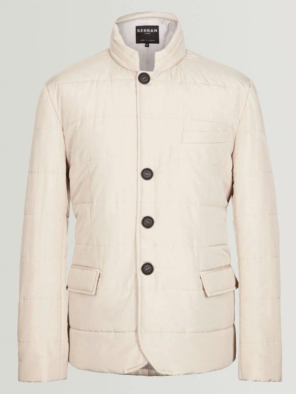 Puffer Suit Jacket - Sand