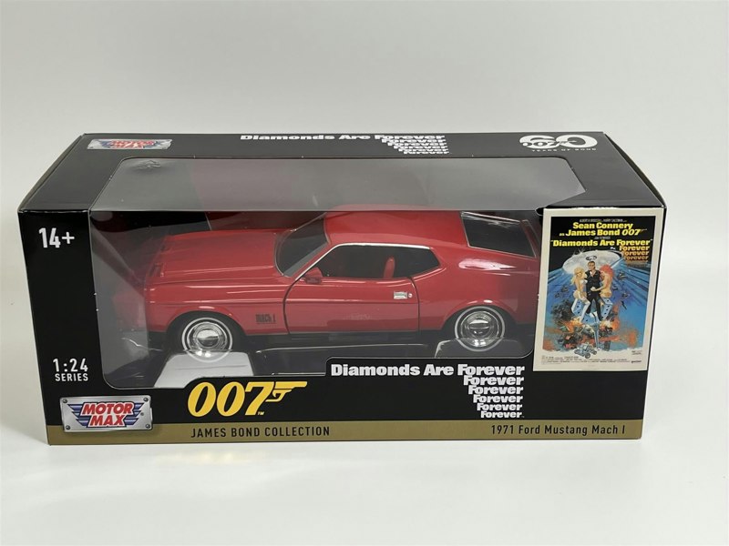 Motor Max James Bond 007 Diamonds Are Forever 1971 Ford Mustang Mach I Red 1:24 Scale Motor Max 79851