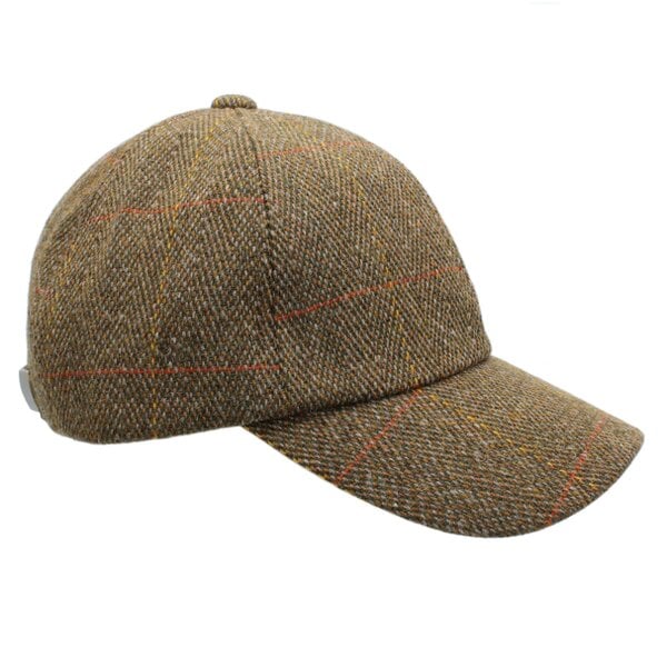 Heather Hats & Accessories Derby Tweed Baseball Cap, Cotton Lining, Outdoor Wear, Cedar Brown