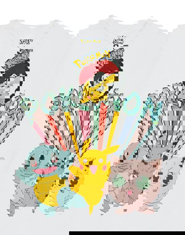 Pokemon Girls White Short Sleeved T-Shirt