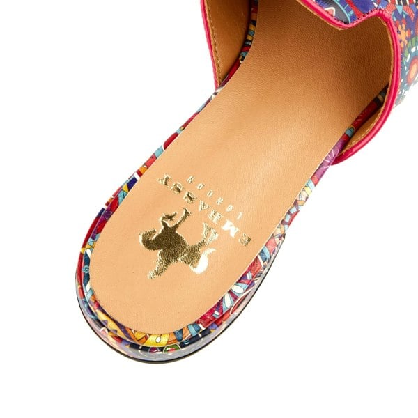 Embassy London South Beach - Signature - Women's fully leather lined flat sliders in multi colour