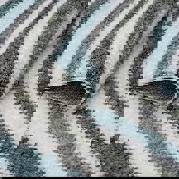 Moodi. Myshaggy rug, Striped design, 30 mm plush pile, easy maintain | THE RUGS