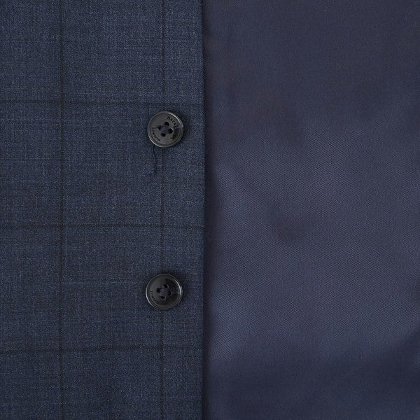 Hackett London Mens MYF Windowpane M WC in Steel Blue