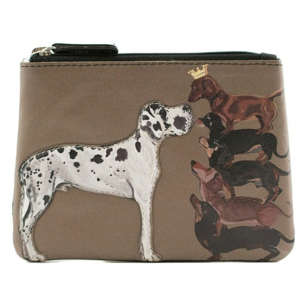 Mala Leather King of Dogs Dachshund Great Dane Leather Coin Purse