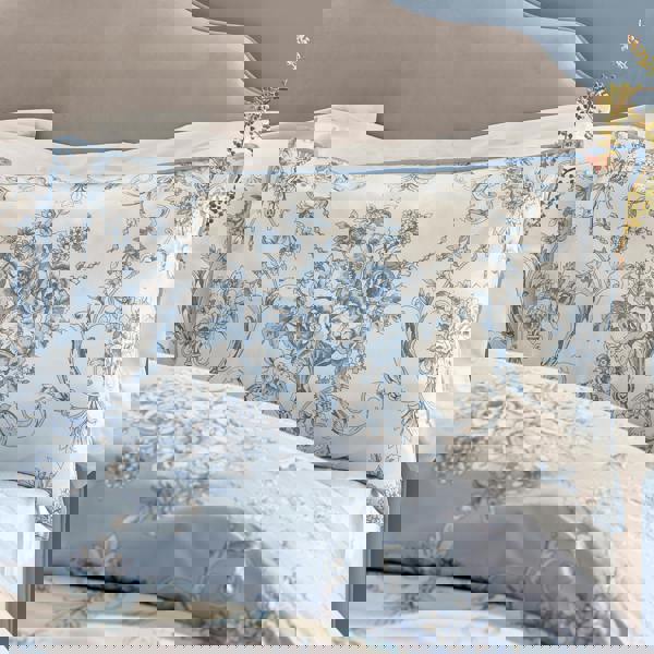 Catherine Lansfield Antoinette Damask Reversible Duvet Cover Set Blue