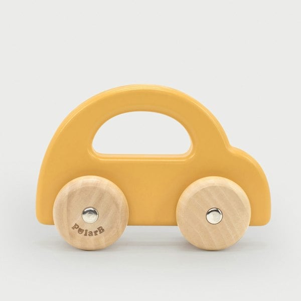 Polar B Wooden Car Yellow